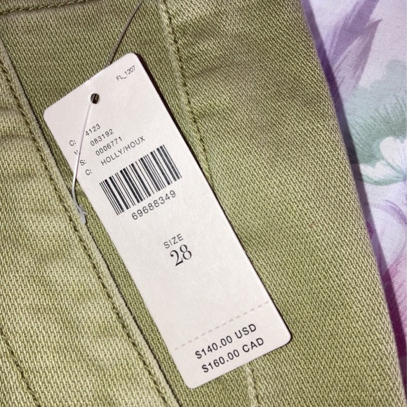 NWT Anthropologie Pilcro Holly Slouchy Chino Pant in Green Size 28 - Picture 5 of 9